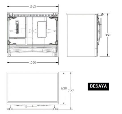 Cocina con horno de leña - BESAYA - HERGÓM - 1 horno / 2 fuegos