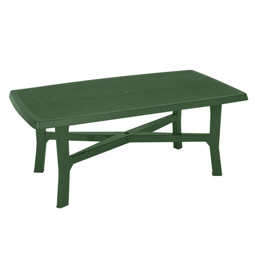 MESA RESINA VERDE 180X100x72 CM. | PAPILLON