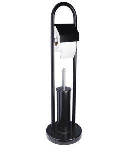 Portarrollos con tapa DUO SUELO NEGRO BERLÍN