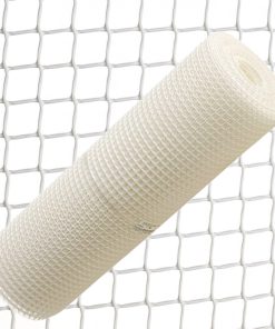 Tela Cuadrada Plastico 0,5 cm. x 1 Metro. Blanca Rollo 25 Metros