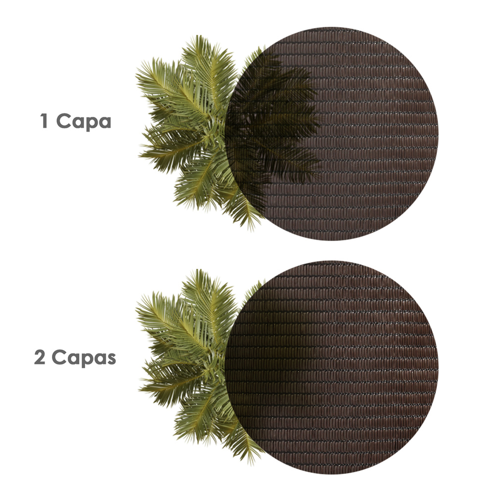 Malla Sombreo Plus 2,0 Metros Marron Rollo 50 Mts. Filo Reforzado Reduce Radiación, Malla Sombra, Malla Ocultacion, Sombra Patio - Imagen 4