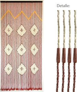 Cortina Puerta 56 Tiras Madera 90x200 cm.