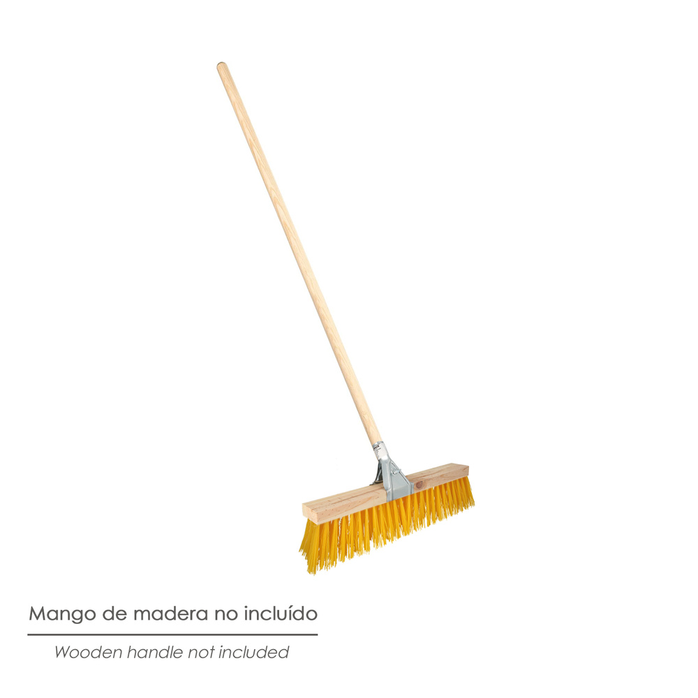 Cepillo Barrendero Industrial Fibra Polipropileno. Soporte Madera 50 cm. (Sin Mango) - Imagen 5