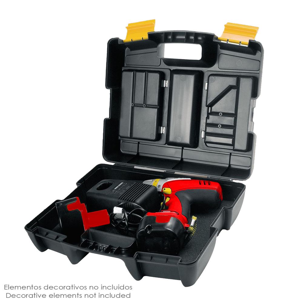 Maletin Electroportatiles 400x340x133 mm. Caja Almacenaje, Malentin Organizador, Organizador Plastico - Imagen 2