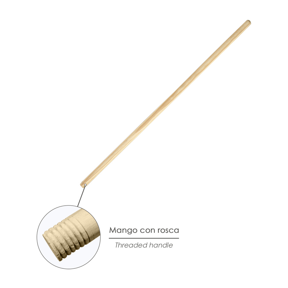 Mango Madera Para Cepillo Barrendero Rosca 1200 x Ø 28 mm. - Imagen 3