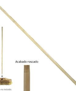 Mango Madera Roscado 1150x22 mm. Cepillo Raices