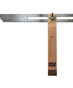 Escuadra Medidora Biselada Con Escala 22 cm. Falsa Escuadra, Escuadra Biselada, Escuadra de Carpintero, Escuadra Combinada