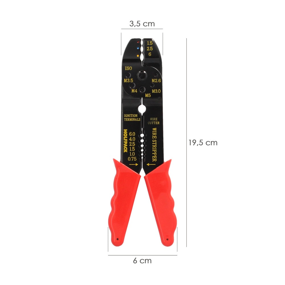 Alicates Crimpar Terminales Con Pelacables 195 mm. - Imagen 2