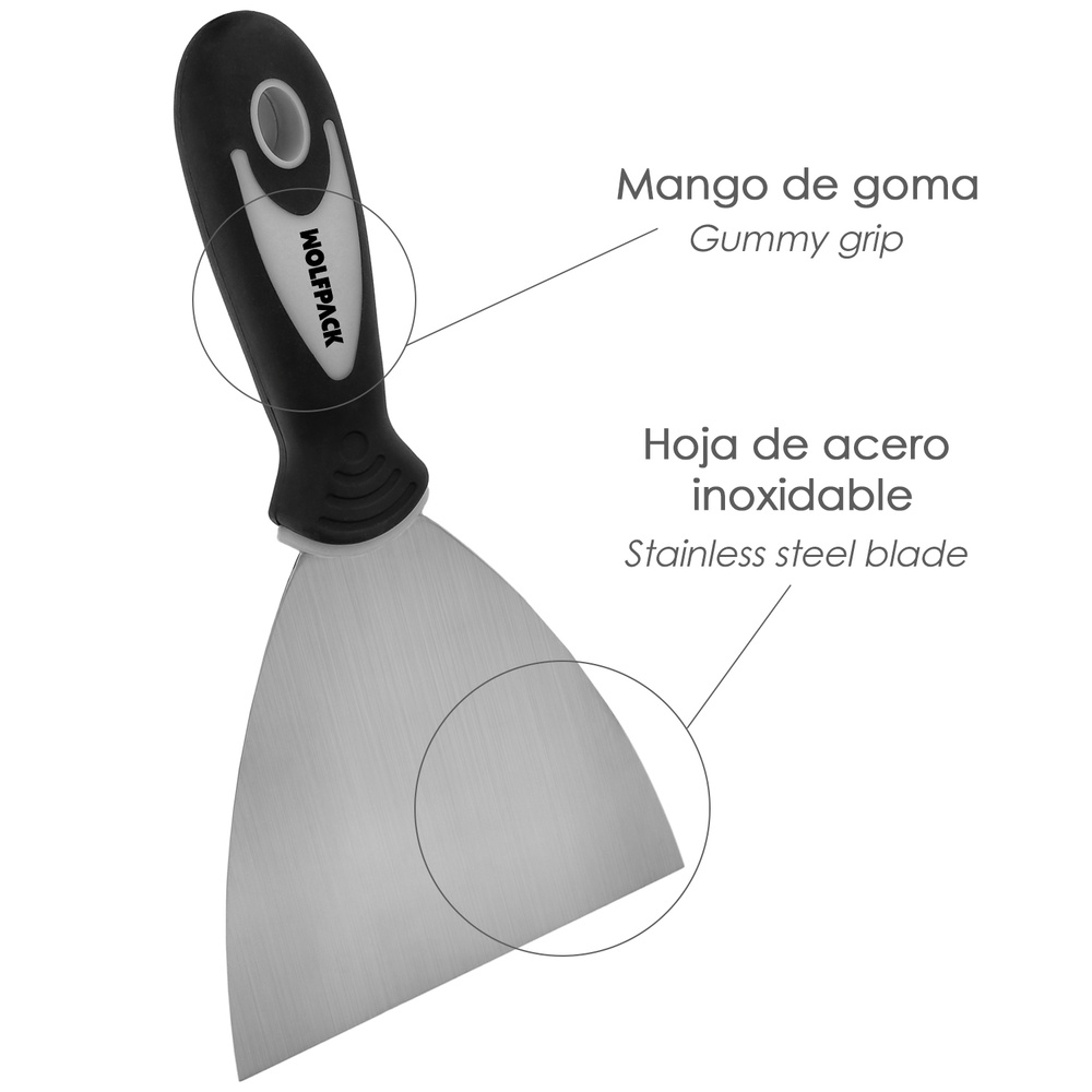 Espatula 50 mm. Mango Goma y Acero Inoxidable - Imagen 3