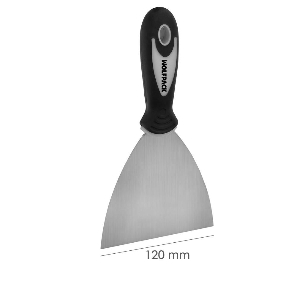 Espatula 120 mm. Mango Goma y Acero Inoxidable - Imagen 2