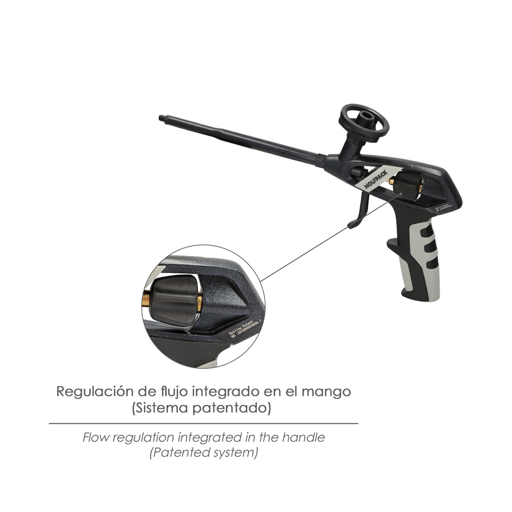 Pistola Para Espuma Poliuretano Recubriemiento Integro PTFE (Interior y Exterior) Pistola Calafatear, Rellenar, Sellar - Imagen 4