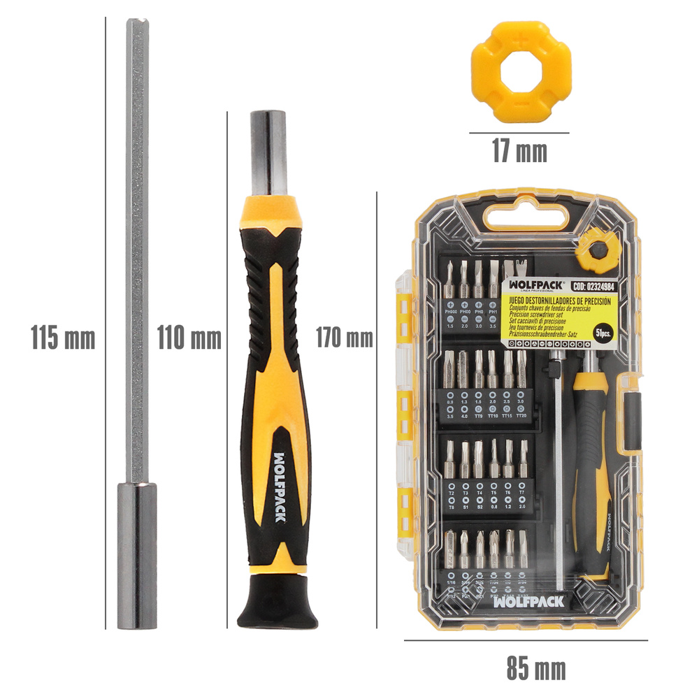Juego Destornilladores Precision Con 51 Piezas Kit Reparación Herramientas Para Moviles Electronica - Imagen 5