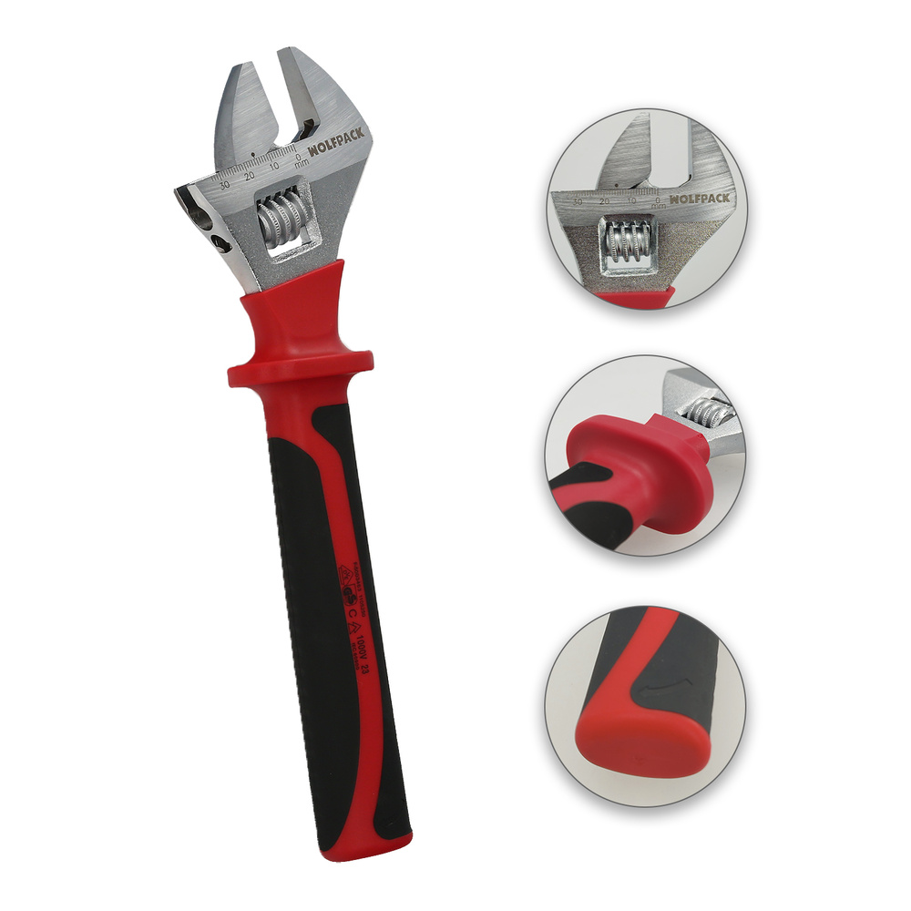 Llave Ajustable Aislada VDE 10". Llave Ajustable Aislada, Llave Inglesa, Llave Moleta Aislada, - Imagen 5