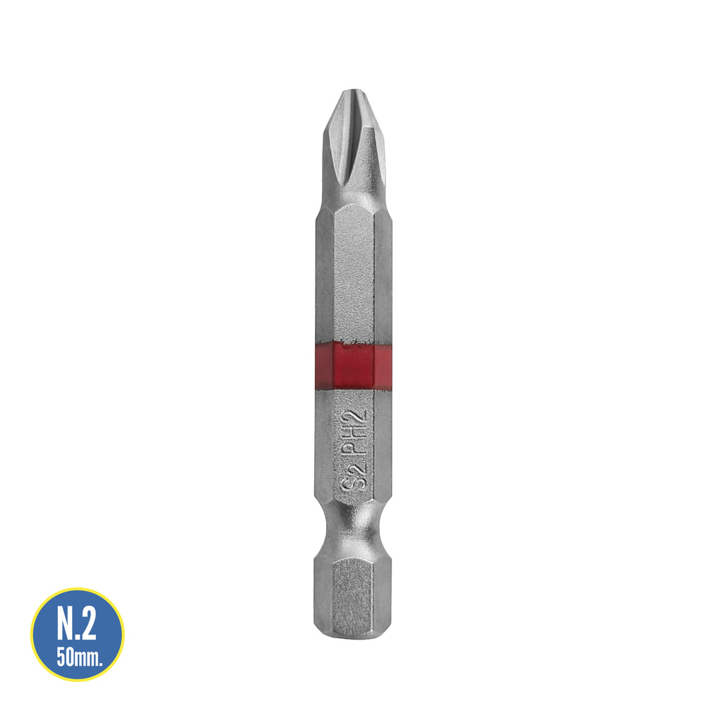 Puntas Largas Destornillador Phillips Nº 2 (2 Piezas). Acero S2 al Cromo Vanadio. Puntas Hexagonales, Destorpuntas, - Imagen 2