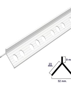 Guardavivos Pvc Flecha Para Mortero Barra 2,5 Metros