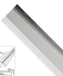 Tapajuntas Adhesivo Para Moquetas Metal Plata   98,5 cm.