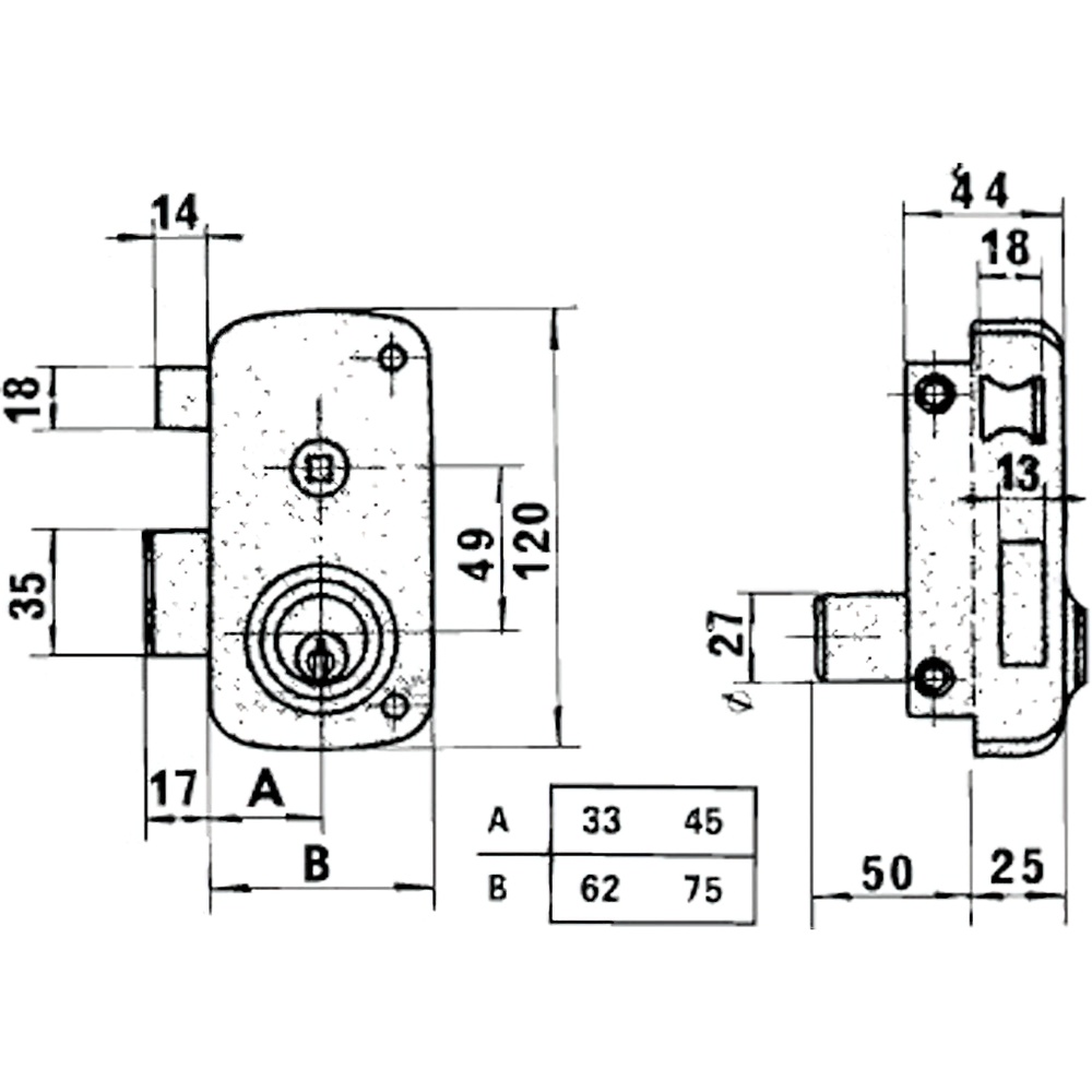 Cerradura Lince 5056B-BO/ 70 Izquierda - Imagen 2