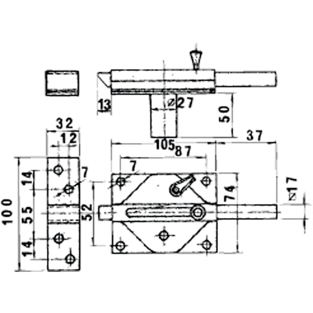 Cerrojo Lince 3935/hc/ Izquierda Cromado - Imagen 2