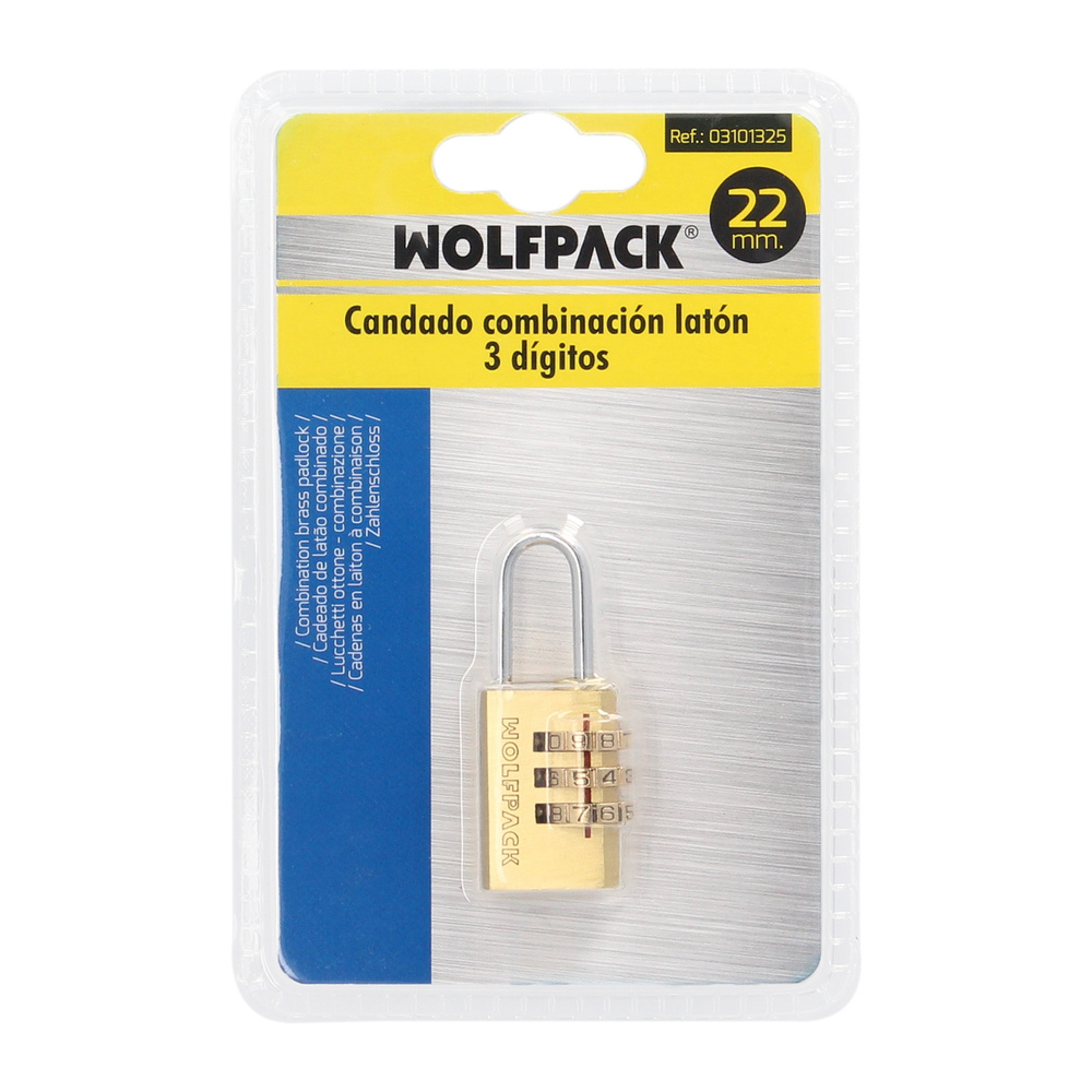Candado Combinación Laton 22 mm. 3 dígitos - Imagen 4