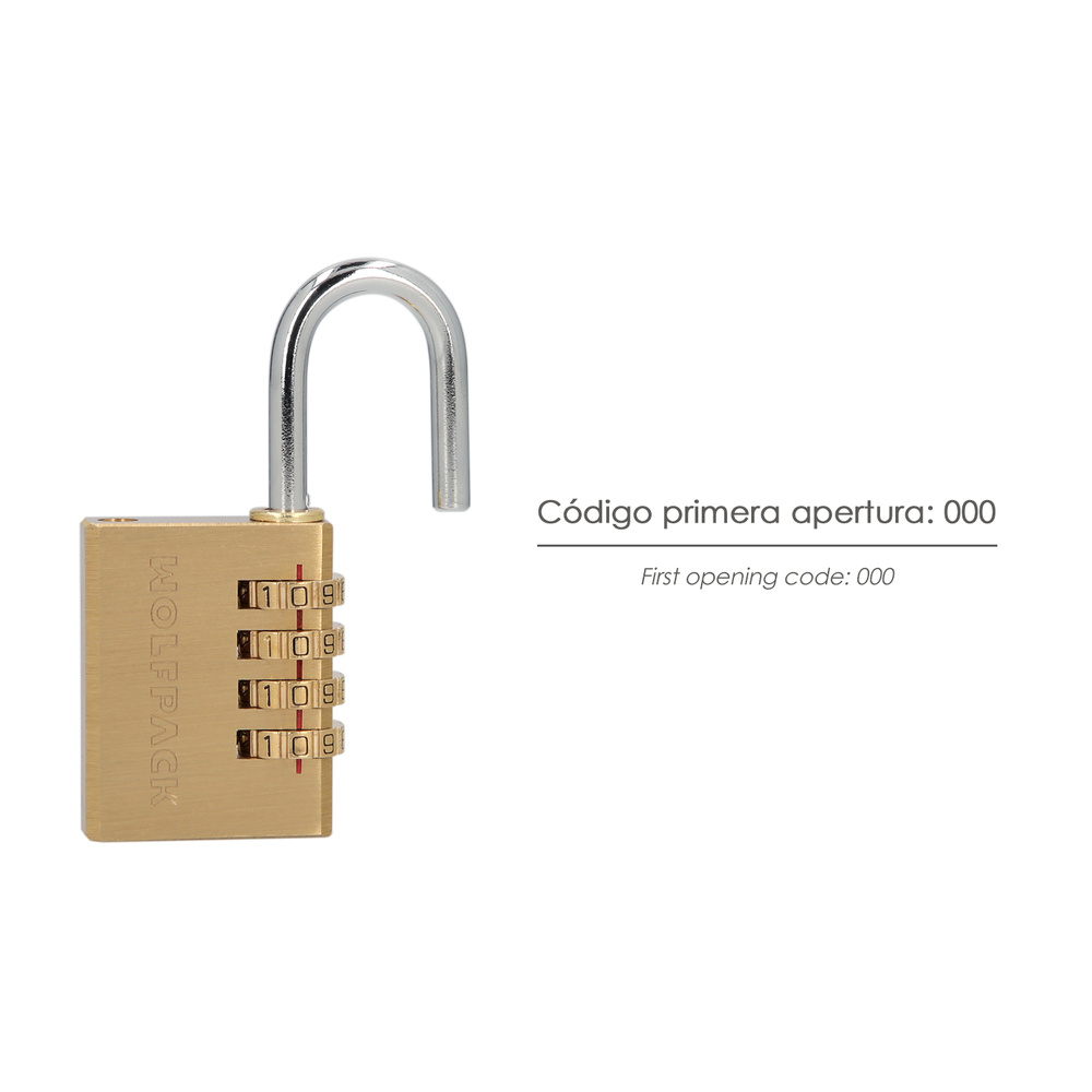 Candado Combinación Laton 40 mm. 4 dígitos - Imagen 3