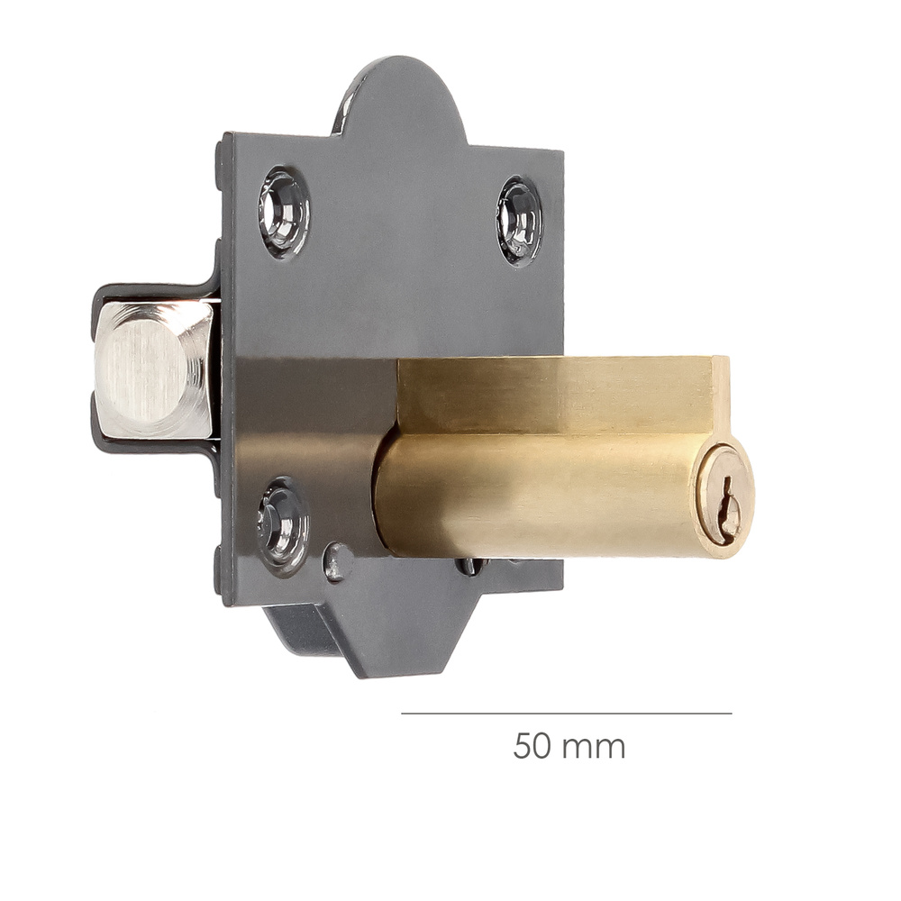 Cerrojo b-7 llave y pulsador pasador de 143mm cilindro de pera de 50mm - Imagen 3