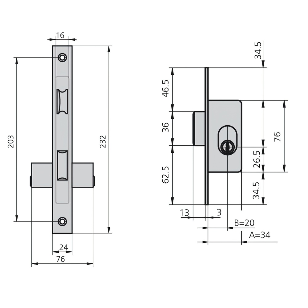 Cerradura Cvl 1964a/5 Carpintería Metálica - Imagen 2