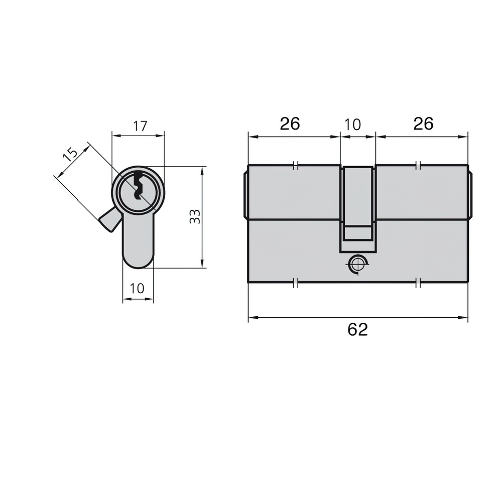 Cilindro Cvl 5982/26x26/ln Leva Larga - Imagen 2