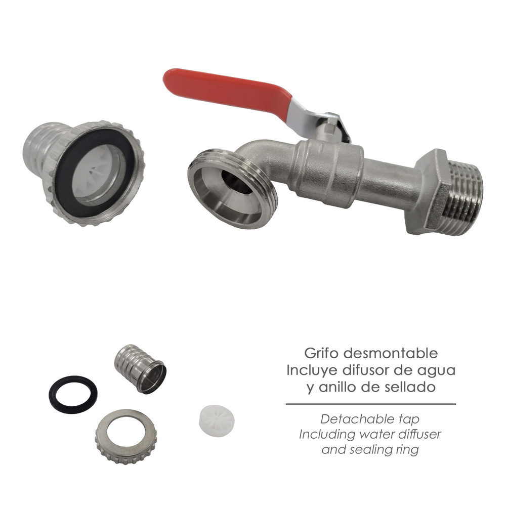 Grifo Jardín Esfera 1". Grifo Exterior Para Sistemas de Agua. - Imagen 3