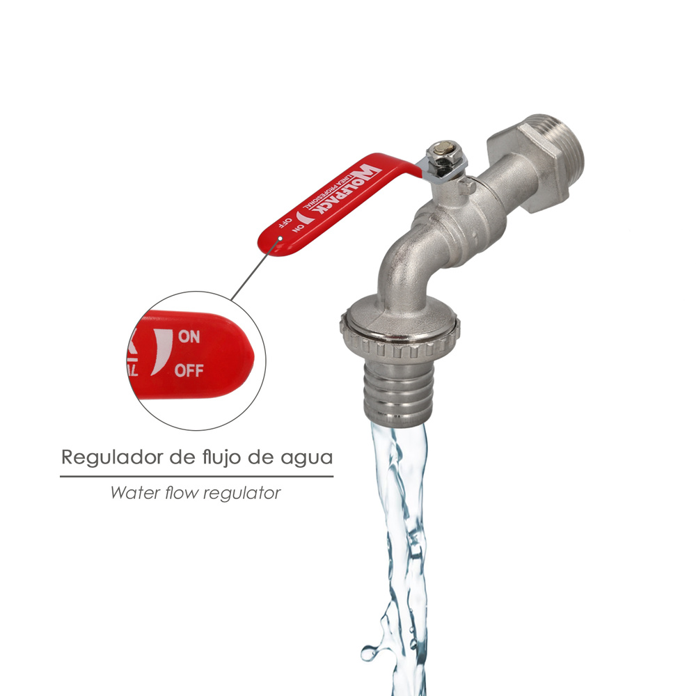 Grifo Jardín Esfera 1". Grifo Exterior Para Sistemas de Agua. - Imagen 5