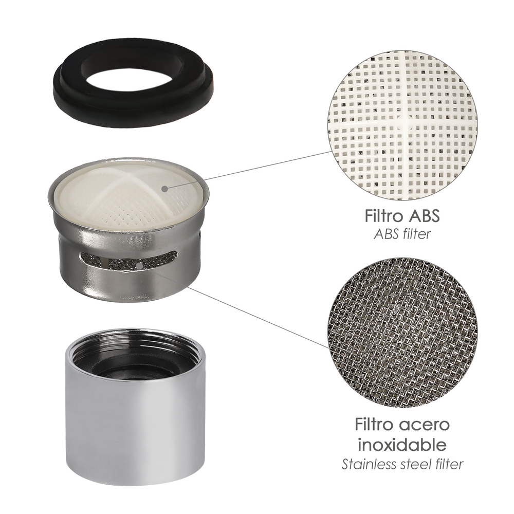 Atomizador Grifos / Monomando F22 (2 piezas) Filtro Aireador Grifo, Economizador de Agua, Difusor Grifo, Aireador Economizador - Imagen 3