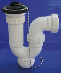 Sifon Curvo Extensible T-30-C   1 1/2, con Válvula y Tapón