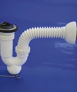 Sifon Curvo Extensible T-32-F Multiorientable  1 1/2, con Válvula y Tapón.