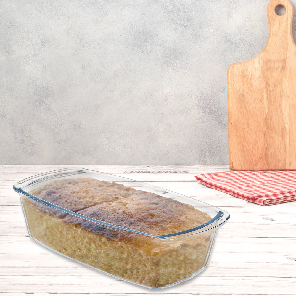 Fuente Cristal Para Horno, 1.5 Litros, Molde Especial Reposteria, 27x14x7 cm. - Imagen 7