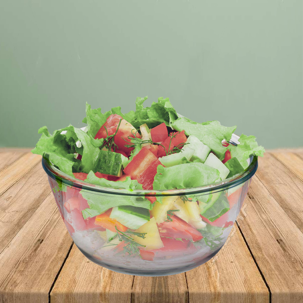 Bol De Cristal, Ideal Para Mezclas. 1.5 Litros. Libre BPA, Cristal De Borosilicato.Ensaladas, Postres, Cocina, Resposteria - Imagen 4