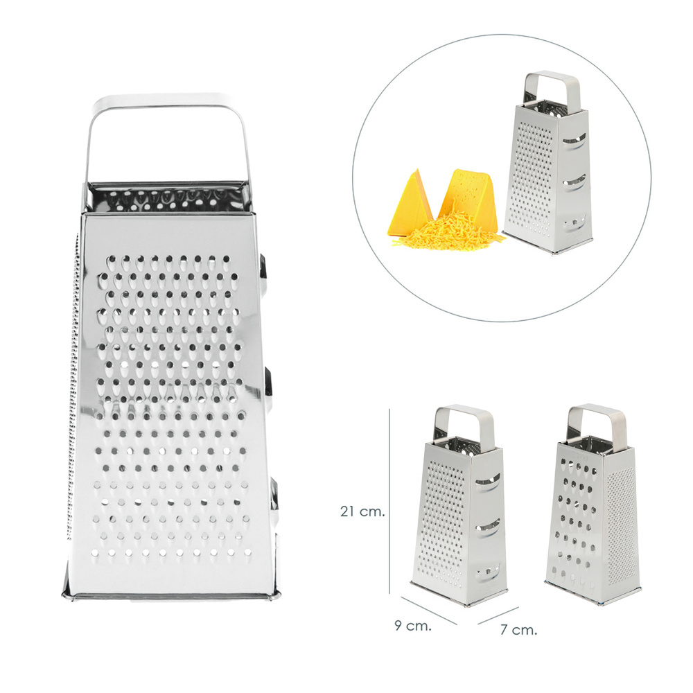 Rallador Acero Inoxidable, 4 Cortes Diferentes, Vertical. - Imagen 3