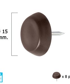 Deslizante Pequeño Marron Ø15 (Blister 8 Unidades)