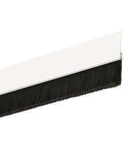 Burlete Pvc Con Cepillo. Para Puertas. Color Blanco 1 Metro