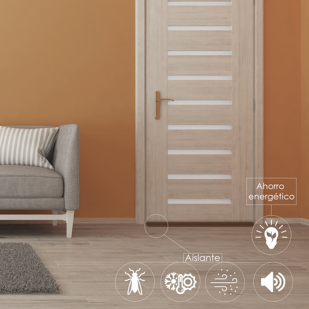 Burlete Puerta Espuma Marron Bajopuerta 95 cm. - Imagen 5