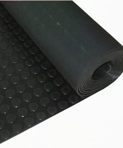 Suelo Goma Circulos 1,20x10 Metros 3 mm. de Grosor Color Negro