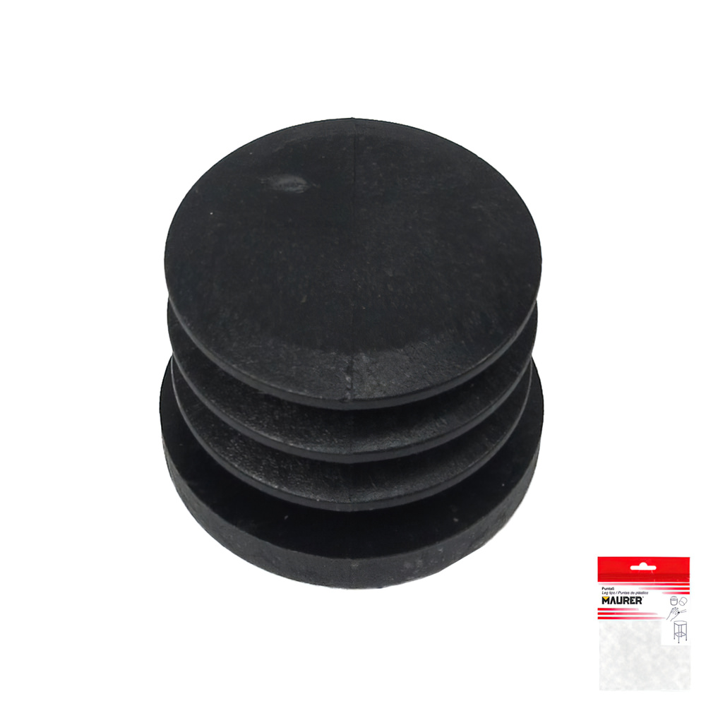 Contera Redonda Interior Negra 30mm. Blister 4 piezas. - Imagen 2