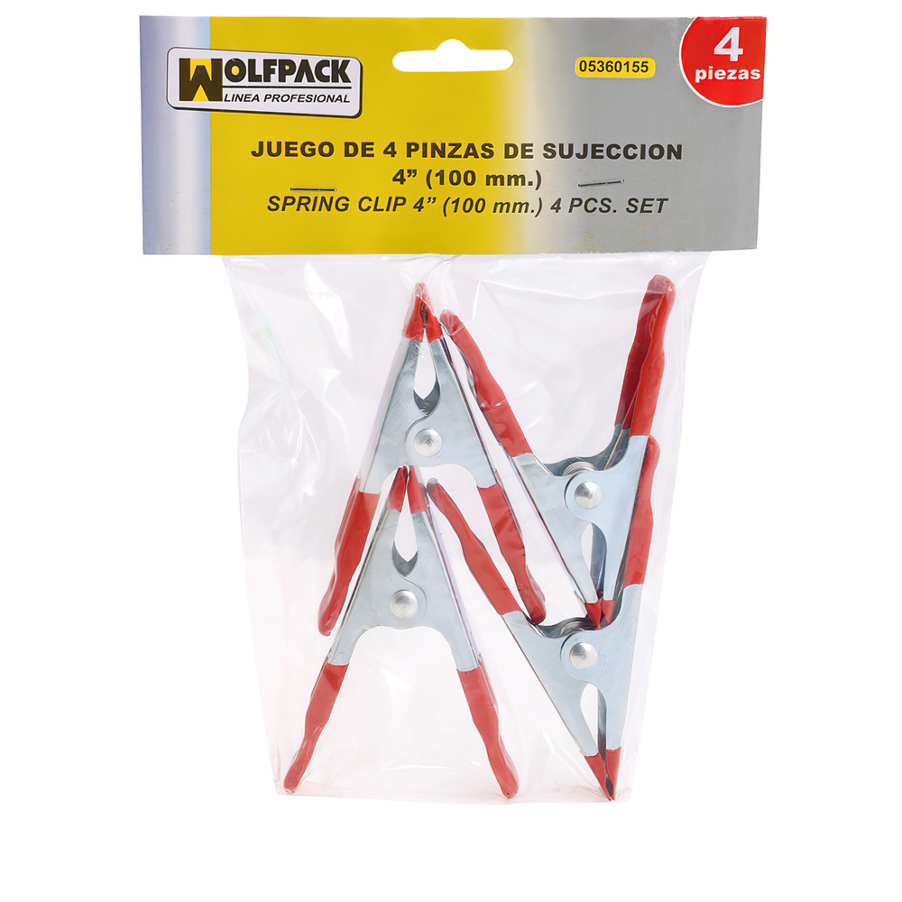 Juego Pinzas Sujeccion Acero 100 mm. 4 Piezas - Imagen 2