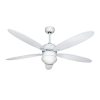Ventilador Techo Ø 124 cm. 70 Watt. Con Luz y Mando A Distancia 5 Aspas y 3 Velocidades. Con temporizador