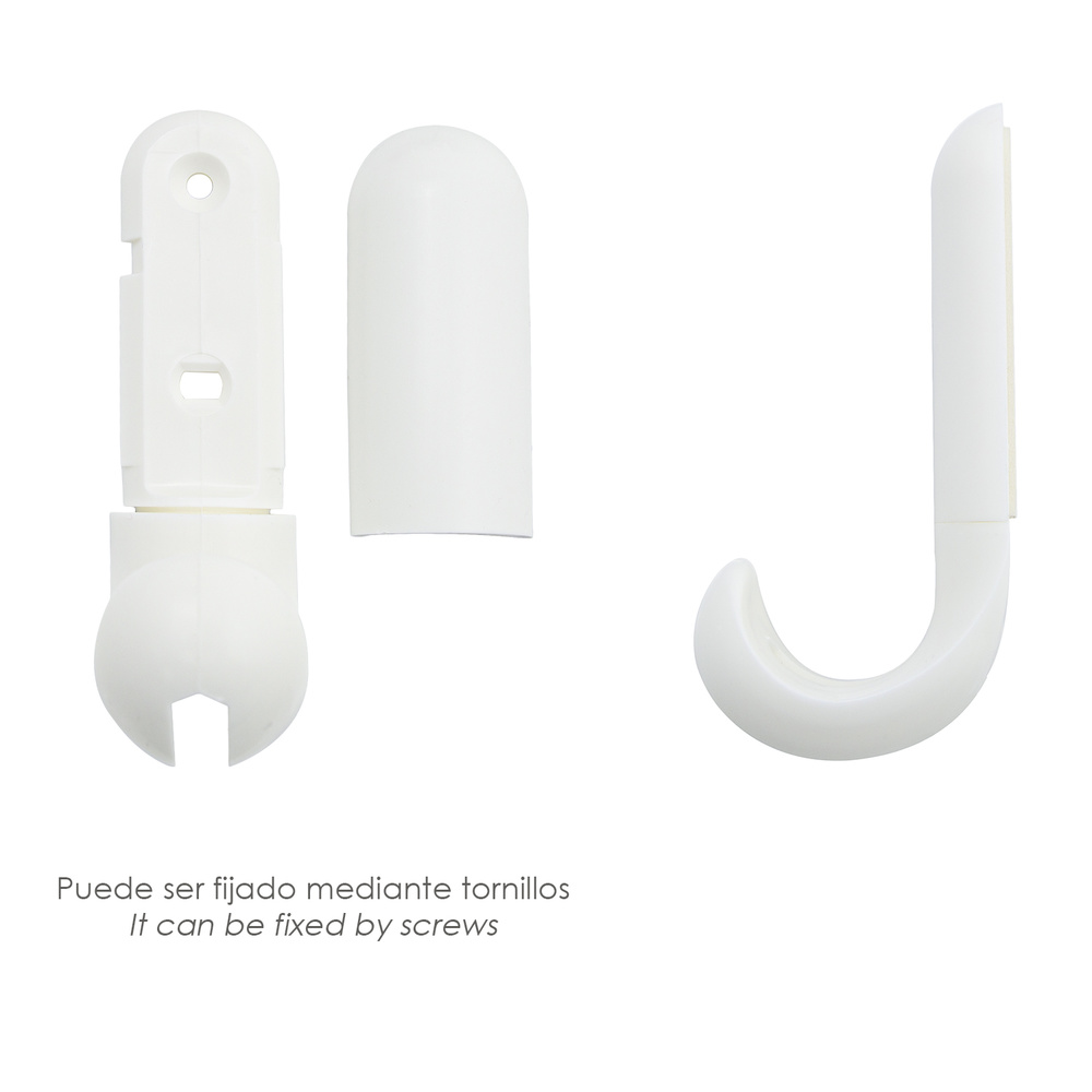 Colgador Adhesivo / Atornillable Blanco - Imagen 3