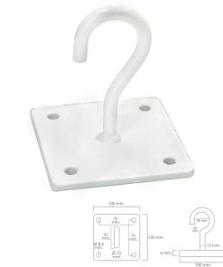 Gancho Wolfpack con pletina Multiuso Abierto Blanco