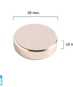 Iman Wolfpack Neodimio Redondo Ø 28x10 mm. (Blister 1 Pieza)