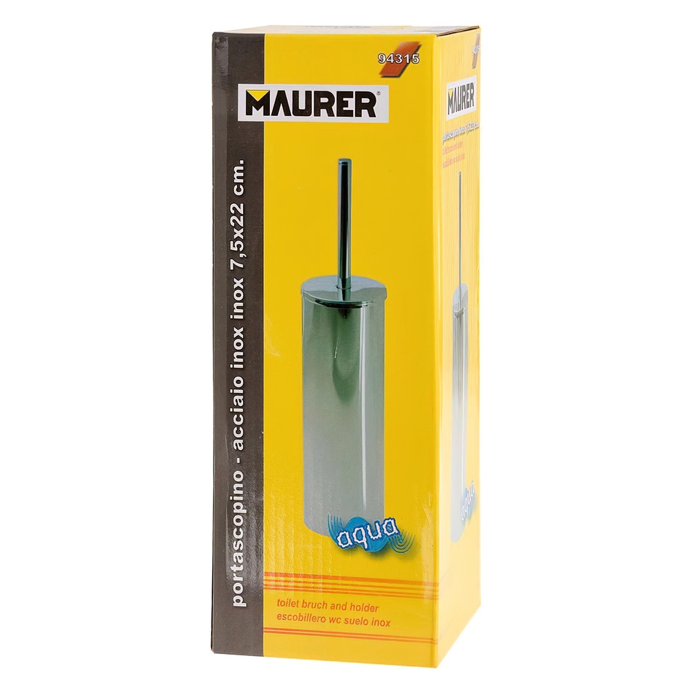 Escobillero Maurer Wc Suelo Inoxidable - Imagen 2