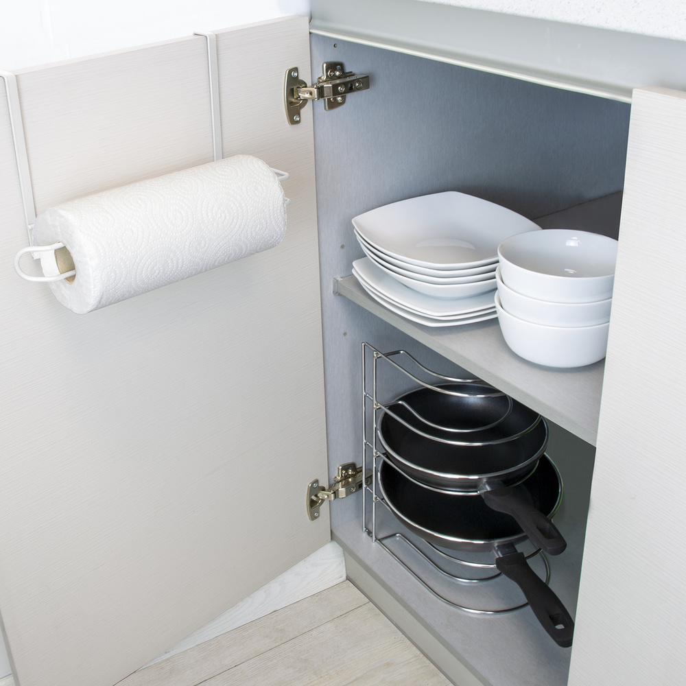 Soporte Vertical 5 Niveles Para Sartenes, Tapaderas, Acero Cromado - Imagen 6