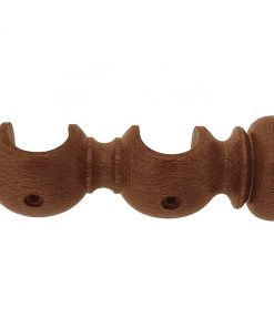 Soporte Madera Liso Abierto Doble 20x118 mm. Nogal