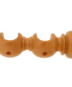 Soporte Madera Liso Abierto Doble 20x118 mm. Teca