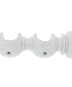 Soporte Madera Liso Abierto Doble 20x118 mm. Blanco